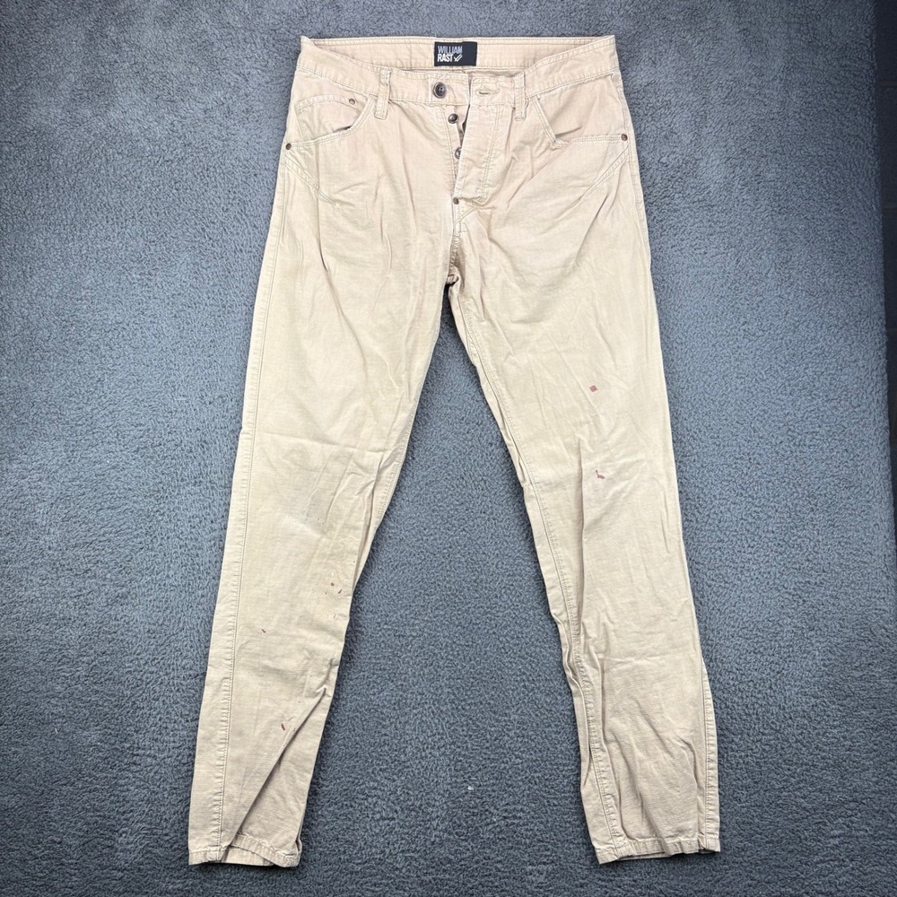William Rast Mens Khaki Twill Straight Leg Casual Pants Size 34x34‎